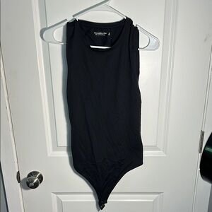 Abercrombie Seamless Fabric Crew Tank Bodysuit White